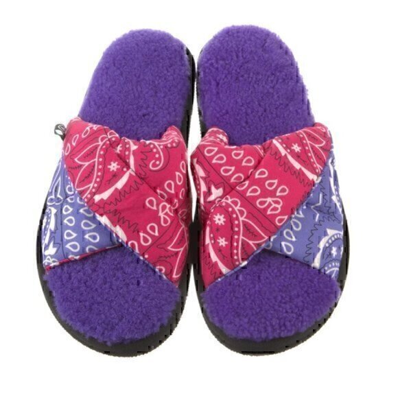 NWT! ARIZONA LOVE Paradise Shearling Printed Slides w/ Tags Size 42 - Picture 1 of 13